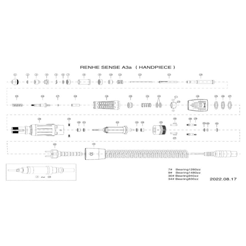 RHJC Rec Nº35 A3 HP CULATIN / BRUSH HOLDER ASS'Y