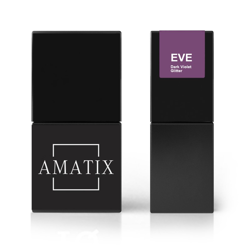 Amatix Gel Polish EVE *126 Dark Violet Glitter...
