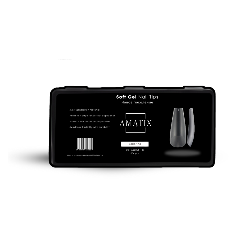 Amatix Soft Gel Nail Tips Ballerina 504uni 12...