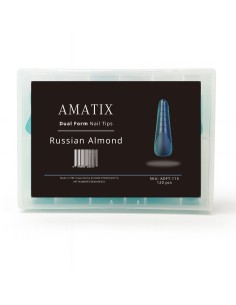 Amatix Dual Form Nail Tips Russian Almond 120uni 12 tamaños