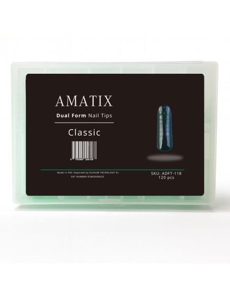 Amatix Dual Form Nail Tips Classic 120uni 12 tamaños