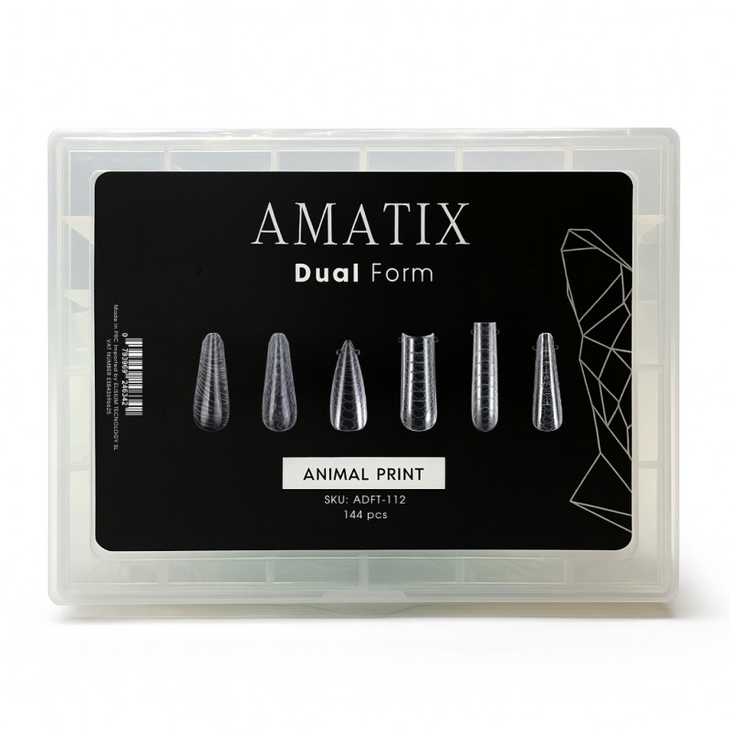 Amatix Dual Form Nail Tips Animal Print 144uni...