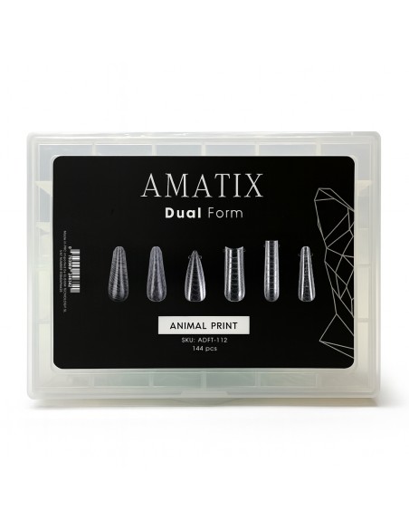 Amatix Dual Form Nail Tips Animal Print 144uni 6 formas