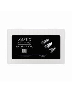 Amatix Dual Form Nail Tips Sandwich Almond 240uni 15 tamaños