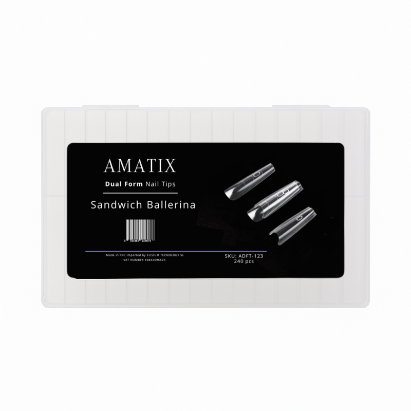 Amatix Dual Form Nail Tips Sandwich Ballerina...