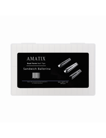 Amatix Dual Form Nail Tips Sandwich Ballerina 240uni 15 tamaños