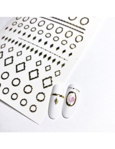 Pegatinas doradas metalizadas 3D