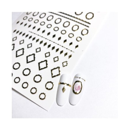 Pegatinas doradas metalizadas 3D