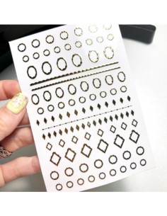 Pegatinas doradas metalizadas 3D 2