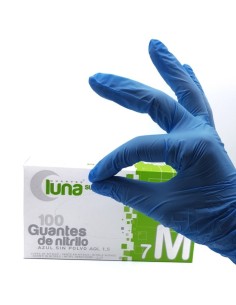 GUANTE NITRILO AZUL M