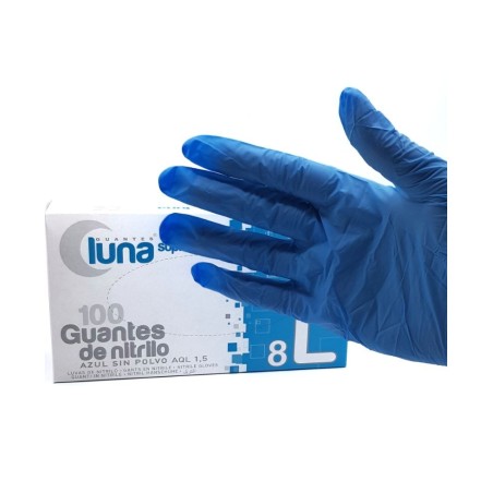 GUANTE NITRILO AZUL L
