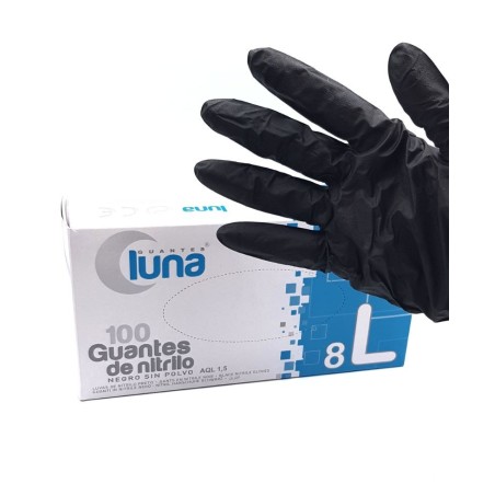 GUANTE NITRILO NEGRO M
