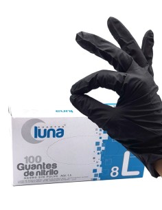 GUANTE NITRILO NEGRO M