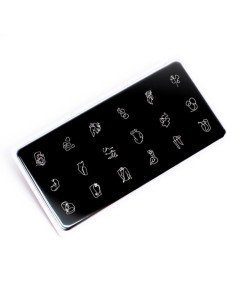 Nail Stamping Plate. Echo: Line Art *4