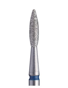 Fresa Staleks "llama" punta, azul 2.1 mm / parte activa 8 mm