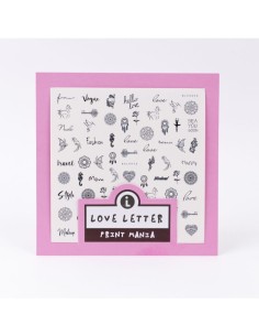 Sliders for nail design. Love Letter *1