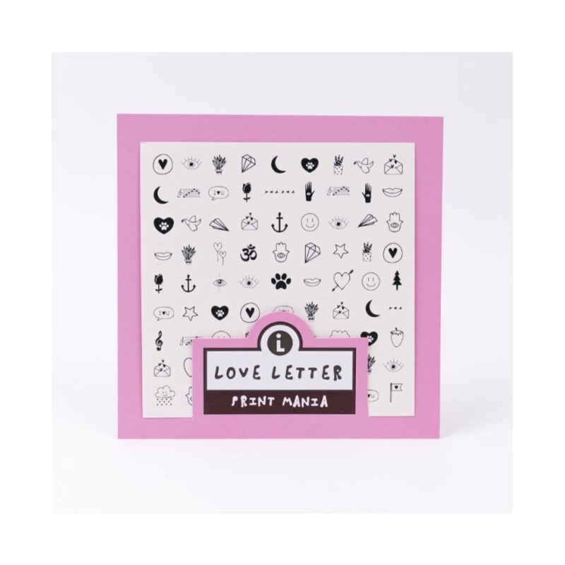 Sliders for nail design. Love Letter *2