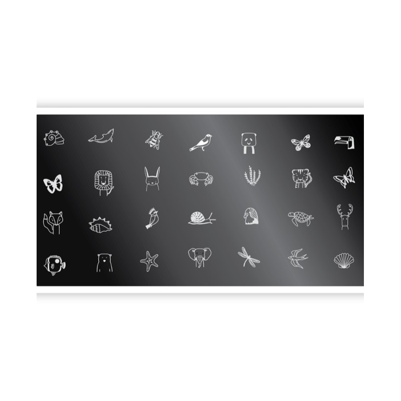 Nail Stamping Plate. Echo: Fauna *1