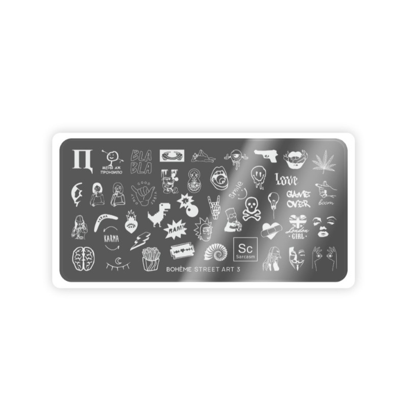 Nail Stamping Plate Spektr. Boheme: Street Art 3