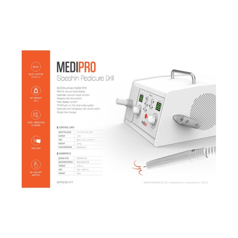 Torno con aspirador MedipRO 40K